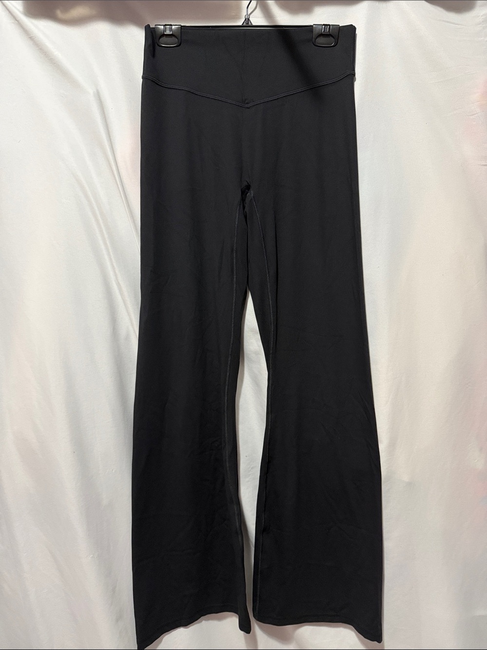 High-Waist Black Flare Pants — Women
